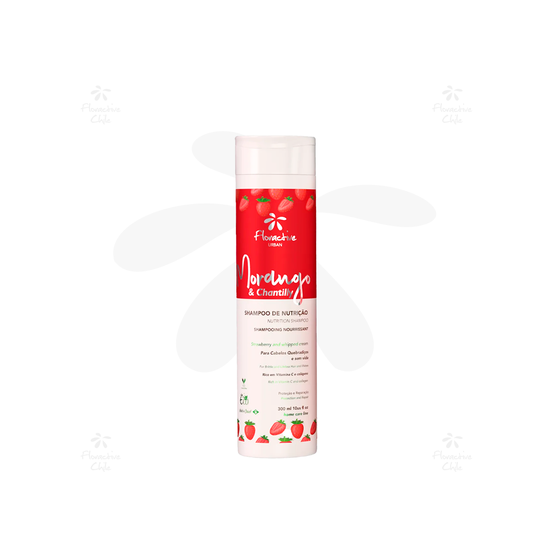 Shampoo Morango (Fresa & Chantilly) para cabellos quebradizos y sin vida 300ml