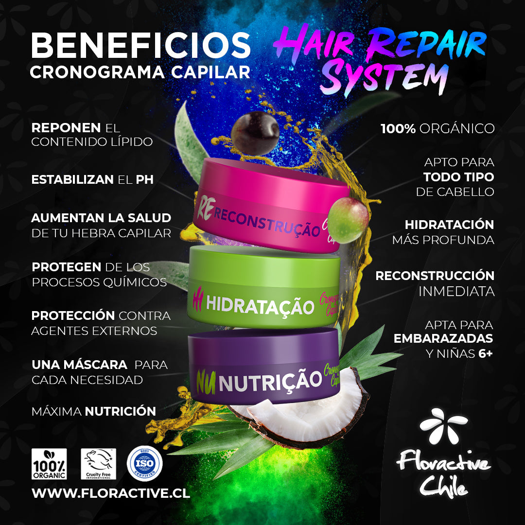 Kit Cronograma Capilar Completo (Nutrición + Hidratación + Reconstrucción)
