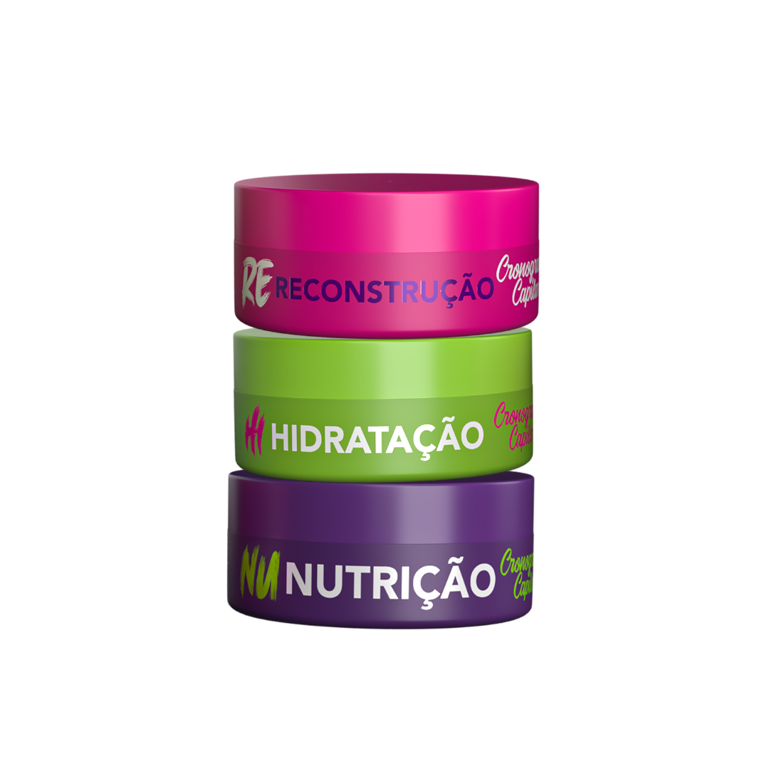 Kit Cronograma Capilar Completo (Nutrición + Hidratación + Reconstrucción)