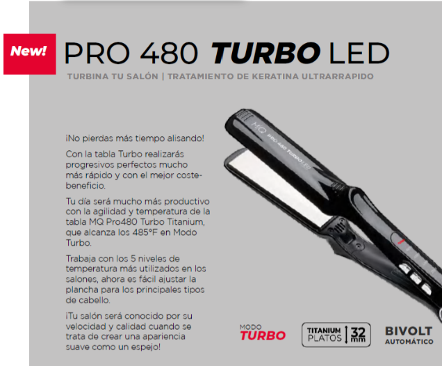 Plancha MQ 480 TURBO LED